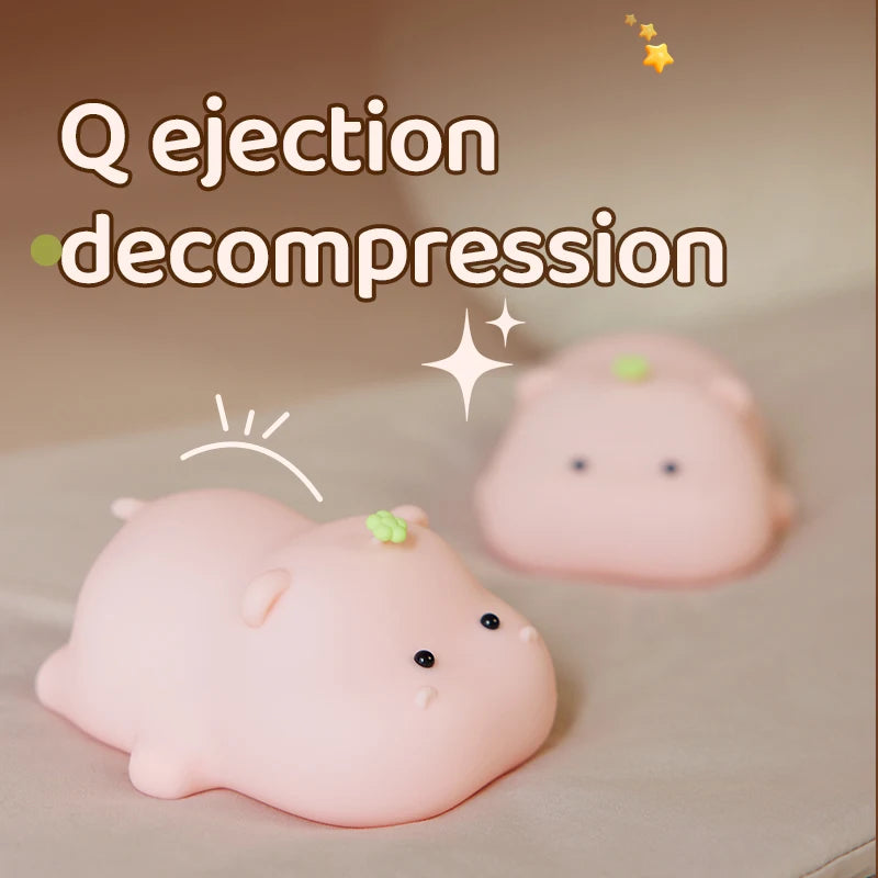 Hippo Lamp Soft Cute Light Warmth Lamps Warm Lighting Night Light Children Gift for Kids Bedside Lamp for Breastfeeding