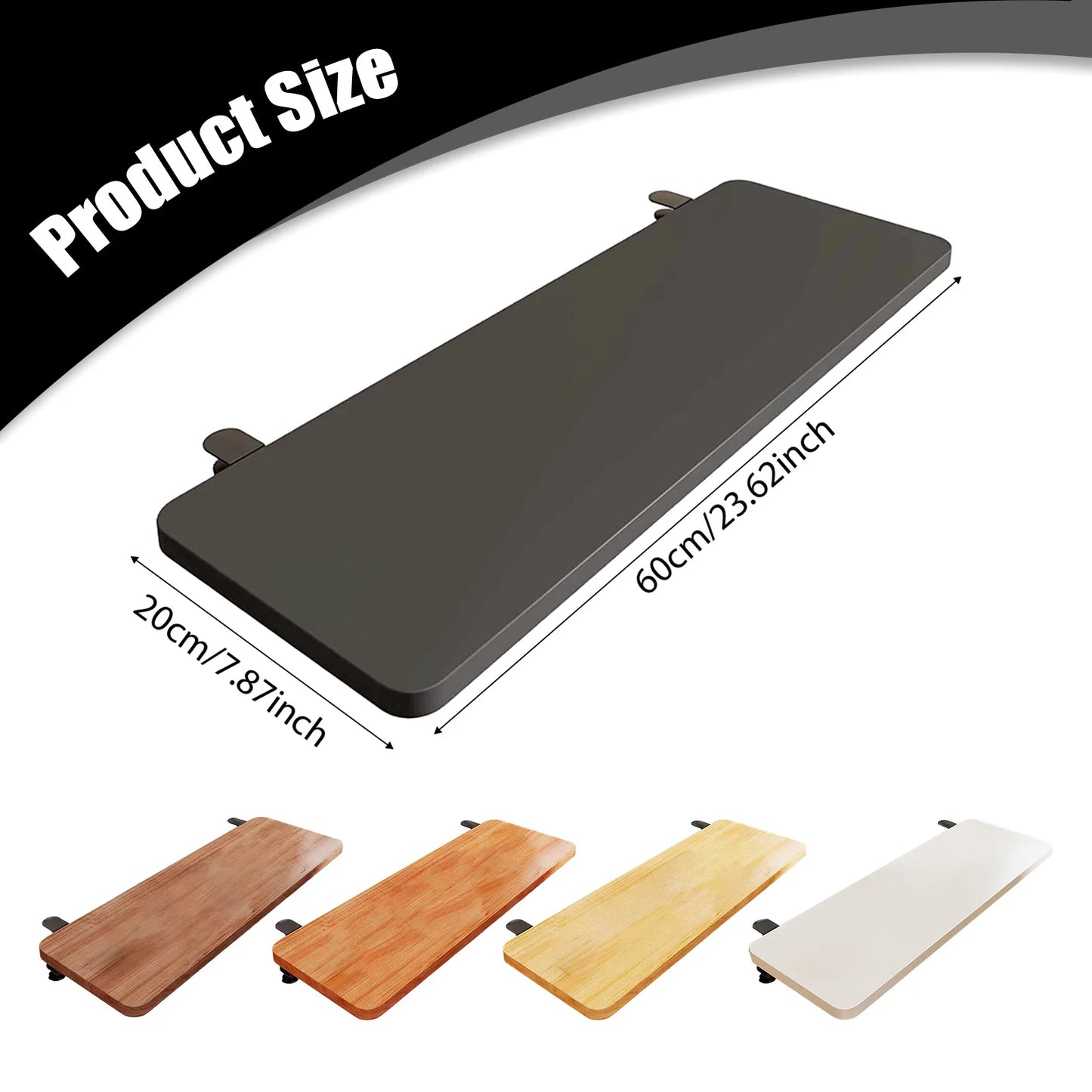 Desk Extender Shelf Board Home Office Foldable Multifunctional Extension Attachment 50x20cm Sturdy Support widening Board