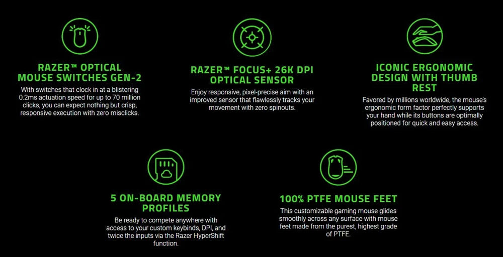 Razer Basilisk V3 Customizable Ergonomic Gaming Mous Chroma RGB Lighting - 26K DPI Optical Sensor - 11 Programmable Buttons