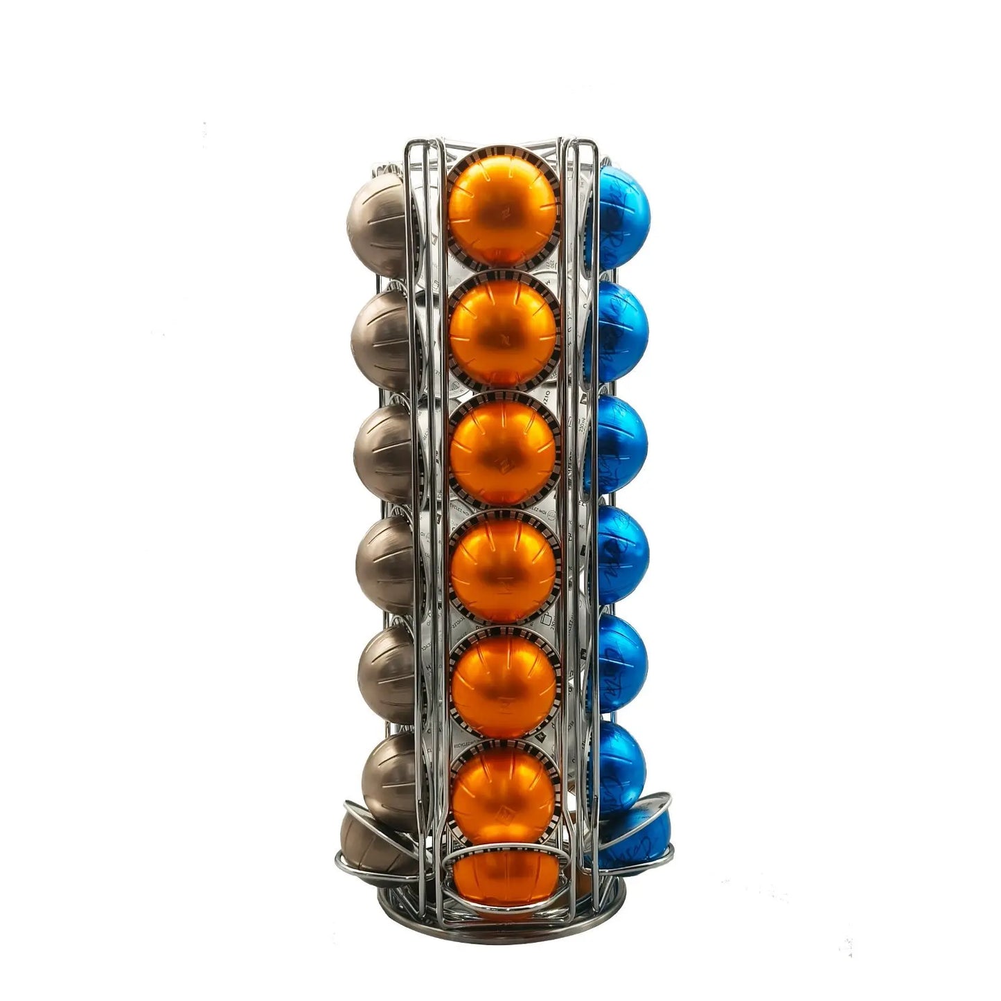 Coffee Pods Storage Holder Holds 35 Vertuoline Capsules 360 Degree Rotation Coffee Pods Storage Rack Home Use Metal Dispenser