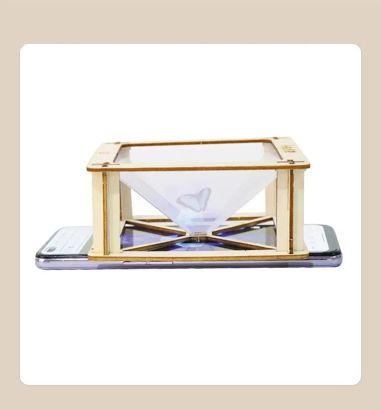 DIY 3D Holographic Projector Kit for Kids Scientific Production Handmade Puzzle Experimental Materials Small Invention Projects