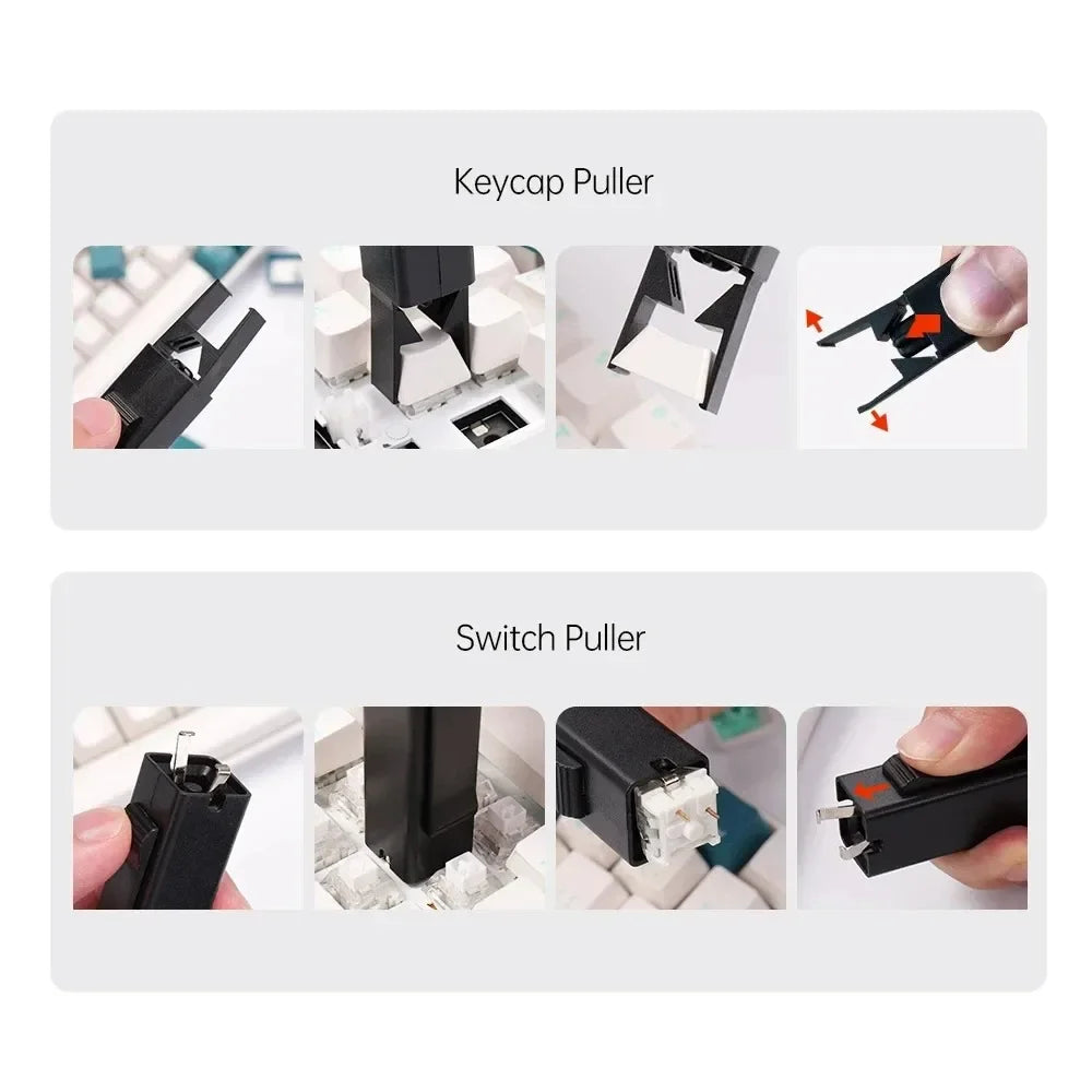 2 In 1 Switch Puller Keycap Puller Key Switch Keycap Puller for Mechanical Keyboard Gaming Keyboard Switches DIY Cleaning Tool
