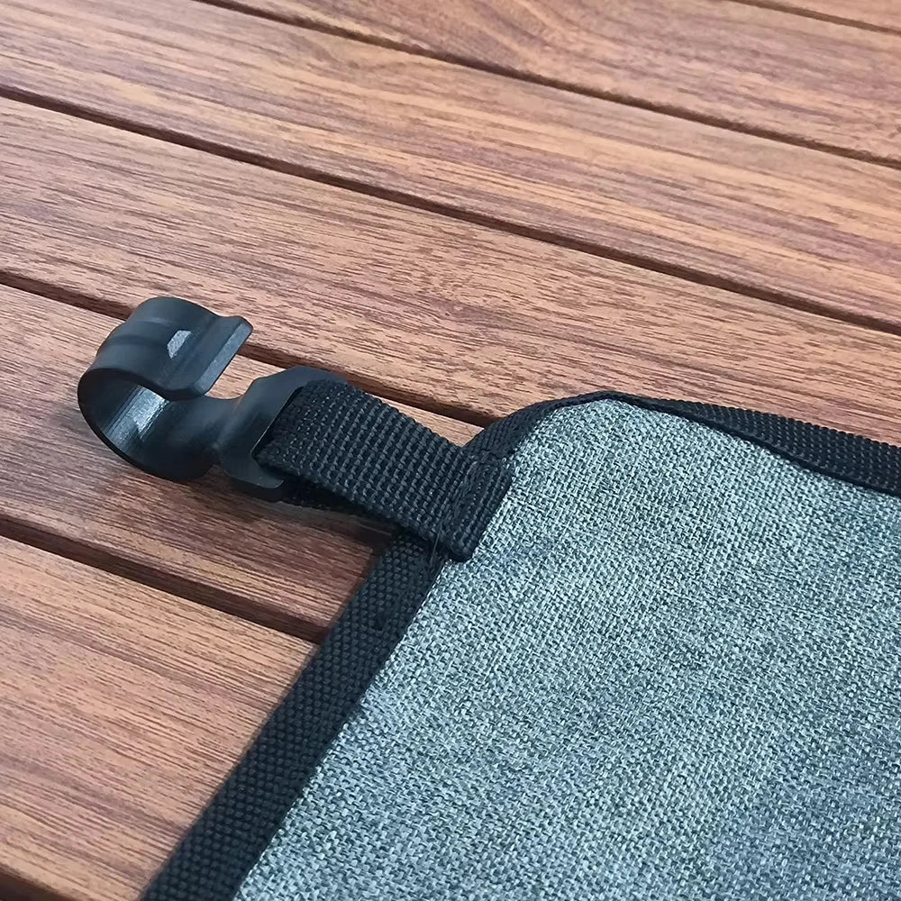 Outdoor Mesh Table Side Storage Bag Hanging Organizer Pocket Portable, Compact, Easy Access for Beach, Patio, Camping Equipment