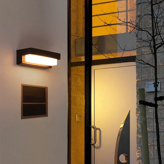 Solar LED Outdoor Lights Garden Balcony Waterproof Decor Solar Powered Lamp Porch Stairs Energy-saving Three-color Wall Light