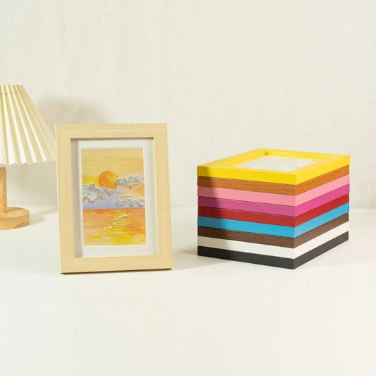 INS Colorful Photo Frame Drawings Handcraft Picture Frame Multi Size DIY Display Holders Home