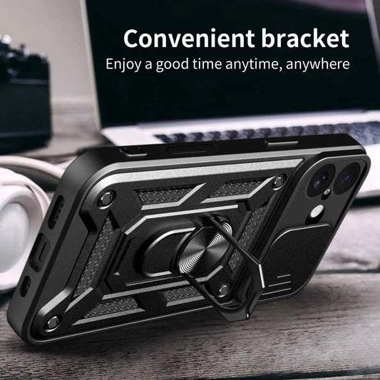 Shockproof Armor Case For iPhone 17 Car Holder Phone Cover for iPhone17 5G Camera Lens Protection Fundas