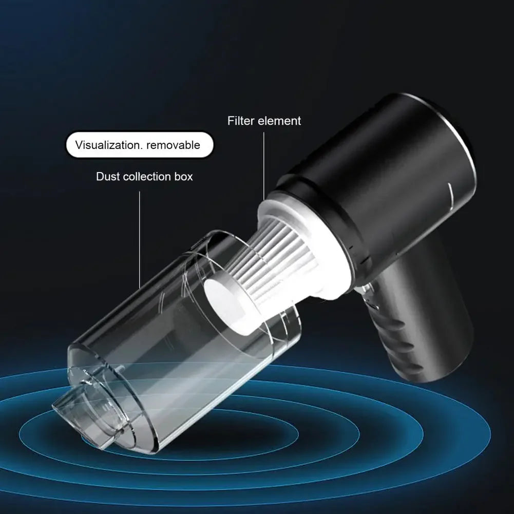 Mini pink vacuum cleaner, USB charging, strong suction power, portable, mini and powerful household appliance air cleaner