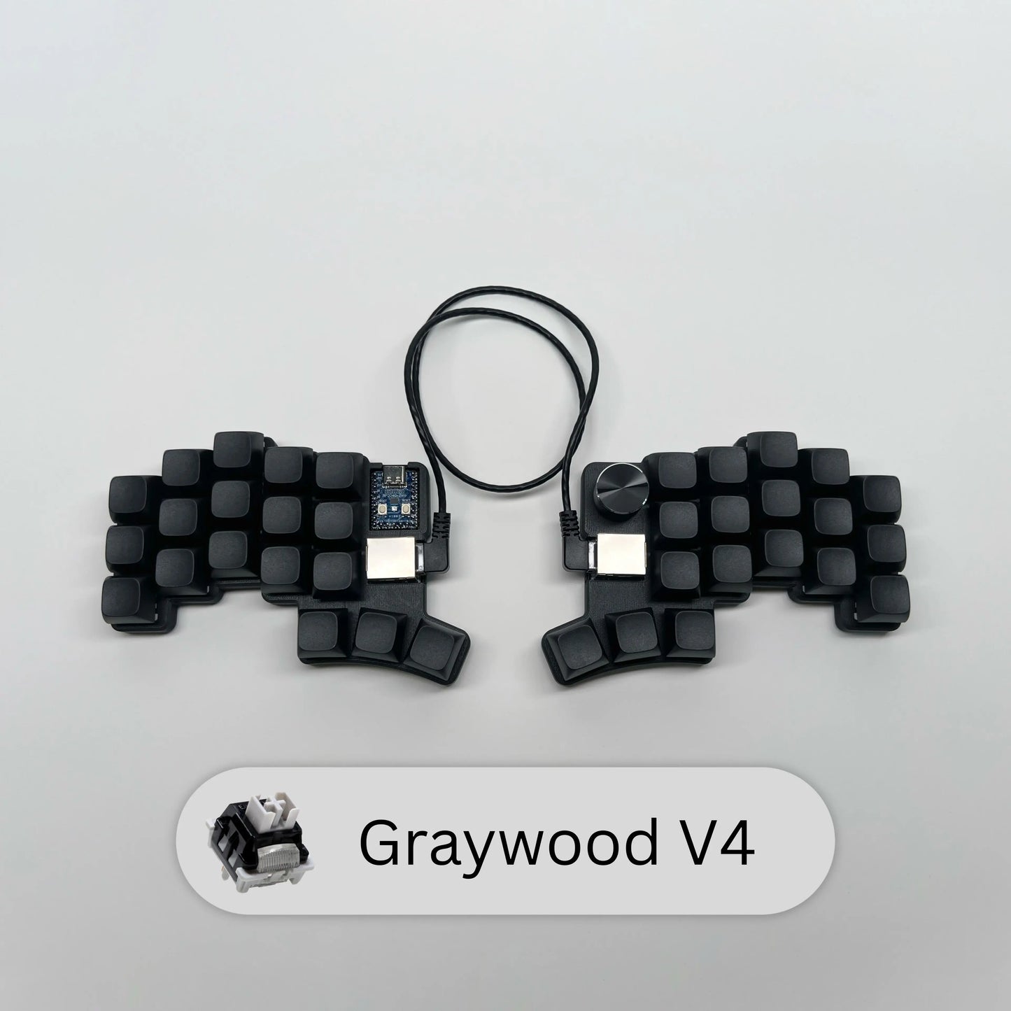 Cheapino V2 Split Keyboard - MX Silent Switches Wired QMK Firmware Vial Ergonomic Mechanical Keyboard Pre-soldered DIY Kit