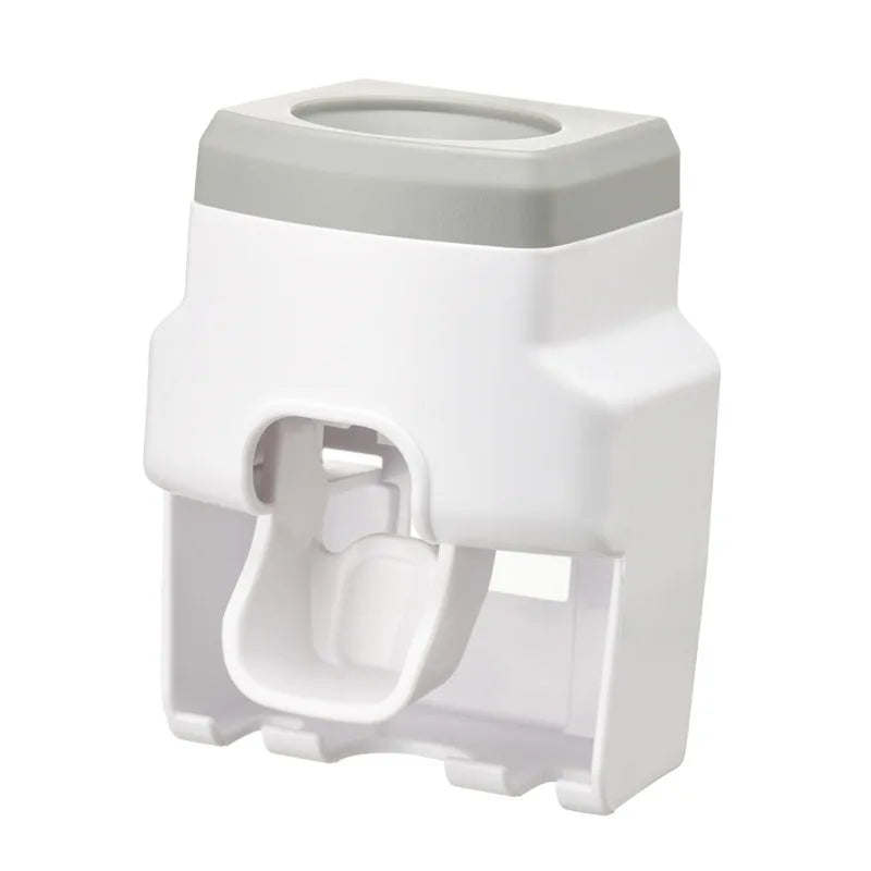 1pc Automatic Toothpaste Dispenser Creative Wall Mount and Small Toothbrush Holder Squeezer for Family Shower Bathroom