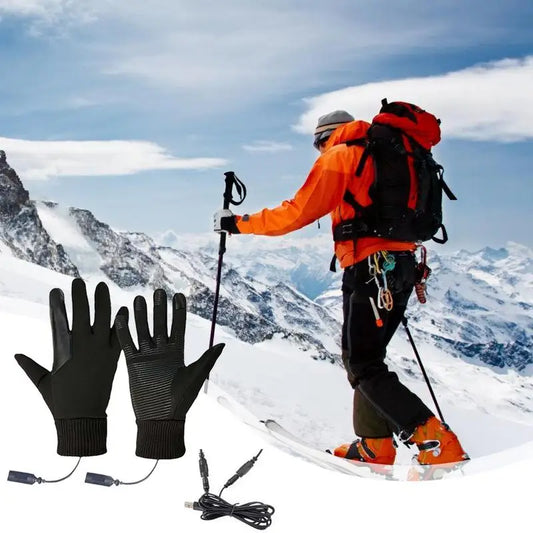 Heated Gloves For Men Motorcycle Ski Snow Warmer Gloves Heated Work Gloves Waterproof Touchscreen Rechargeable Windproof