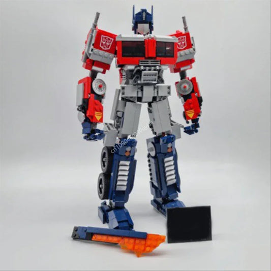 1507PCS Car Display Model Moc-10302 Robot Optimus Prime Truck Autobot Movies Building DIY Model Blocks for Kids presents