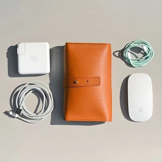 Electronics Travel Organizer Case with Multiple Compartments - Portable Tech Accessories Storage for Chargers, Cables, Earphones