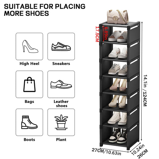Multiple Layers Shoe Organizer Shoe Rack Organizer Space Saving Rack For Wall Corner Stackable Shelf Adjustable Saving Cabinet