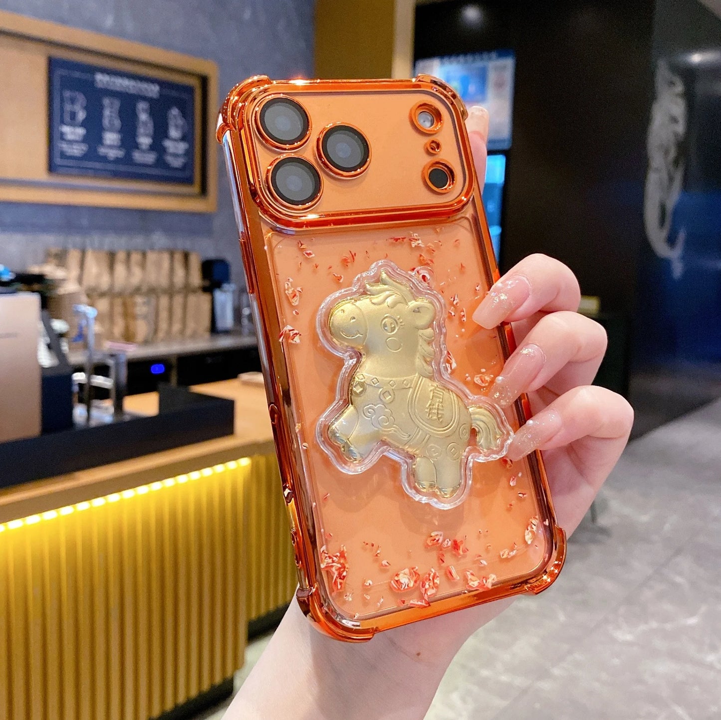The latest phone case 2025 for iPhone 17/16/15 14Pro Max creative wealth design luxurious ultra-thin shock-absorbing silicone