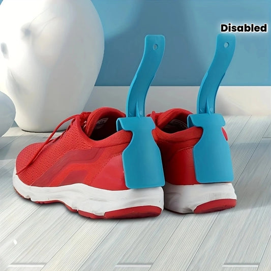 2 pcs/set Lazy Shoes Helper Handled Shoe Horn Shoe Lifting Helper for Seniors Elderly Disabled Plastic Shoehorn Fits All Shoes