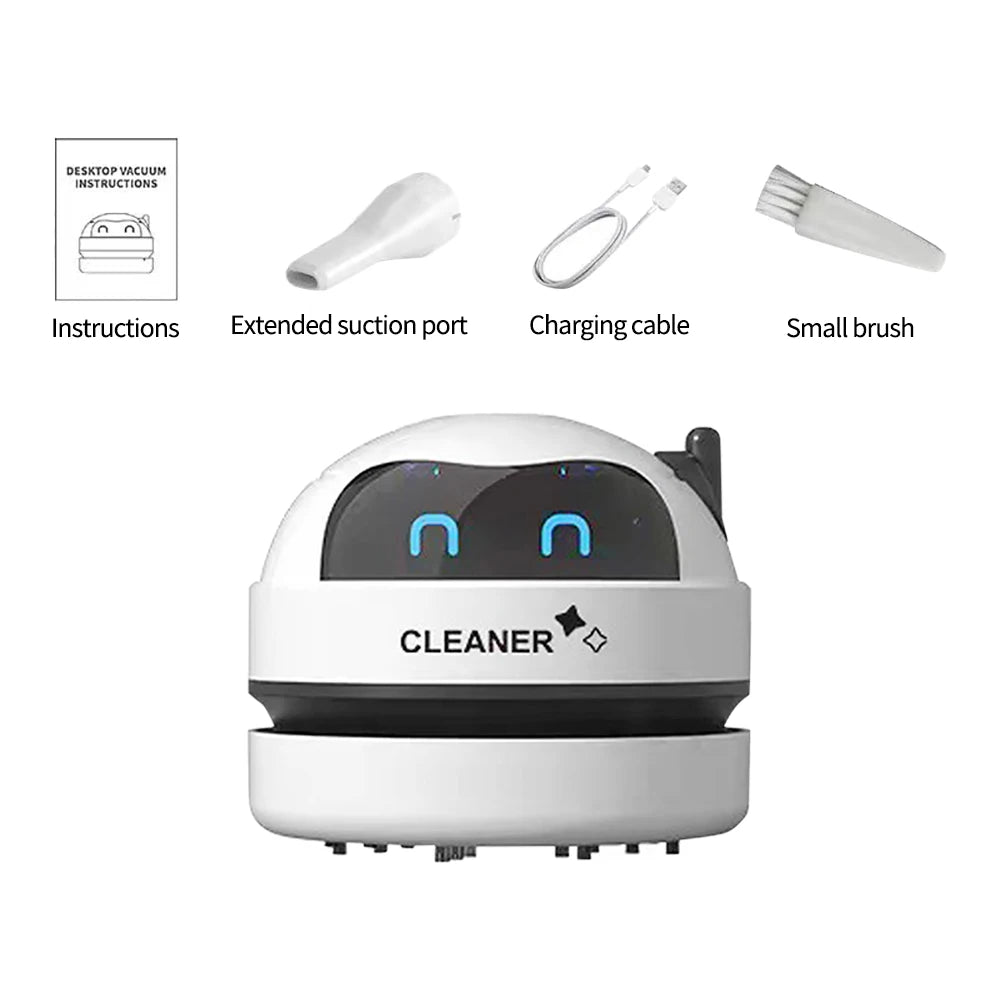Mini Vacuum Cleaner Protable USB Charging Desktop Cleaner Table Sweeper With Clean Brush For Home Office Desk Dust Vacuum