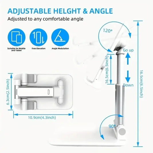 Foldable Desk Mobile Phone Holder Stand For IPhone IPad Xiaomi Adjustable Desktop Tablet Holder Universal Table Cell Phone Stand