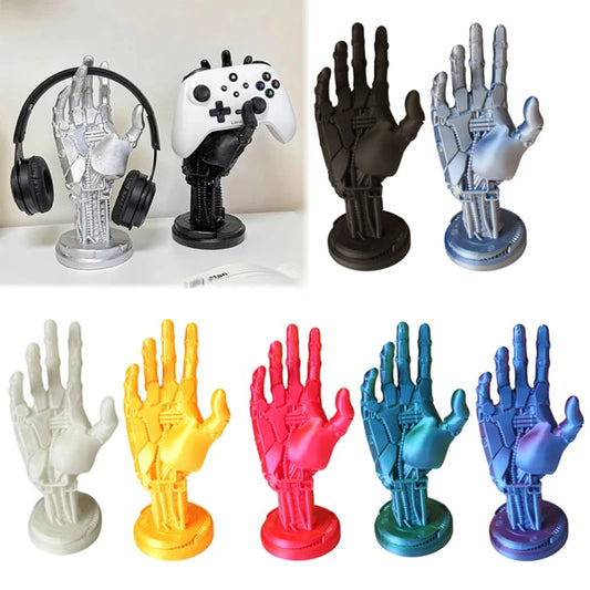 1pcGame Controller Desktop Stand Headphone Stand Jewelry Bracket Cyberpunk Mechanical Arm Resin Handicraft Ornament Storage Rack