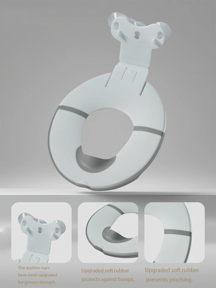 Foldable Toilet Seat For Children, Flip & Sit Potty Seat, Attaches to Toilet Securely, Space Saving Design Fits Most Toilets