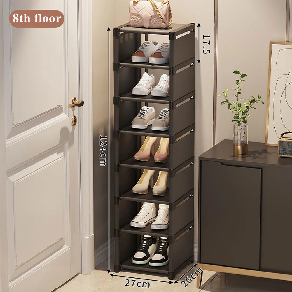 Multiple Layers Shoe Organizer Shoe Rack Organizer Space Saving Rack For Wall Corner Stackable Shelf Adjustable Saving Cabinet