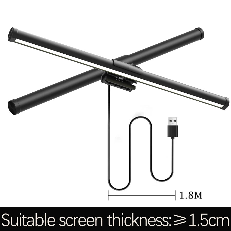 LED Desk Lamp Monitor Screen Light Bar RGB Computer Atmosphere Double sided Lights For Work Study Read Gaming Dimming Lighting