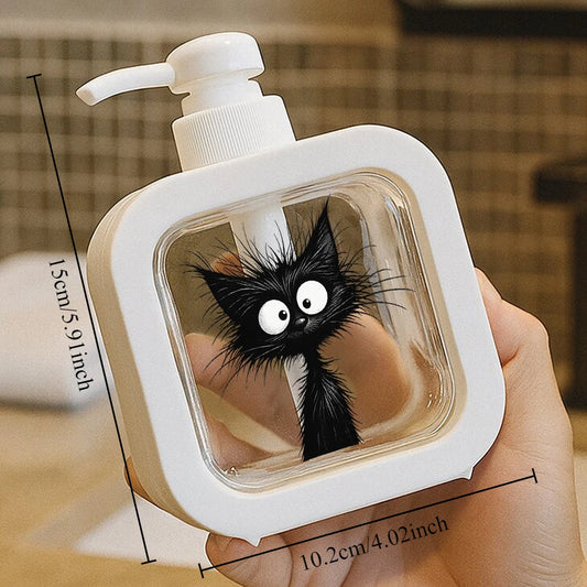 Cute soap dispenser - Cartoon cat-shaped, moisturizing hand sanitizer pump bottle