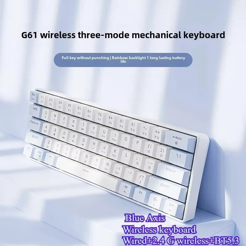 Teclado mecanico bluetooth gamer keyboard mouse sem fio gaming 60% mechanical keyboards teclados key board para computadora