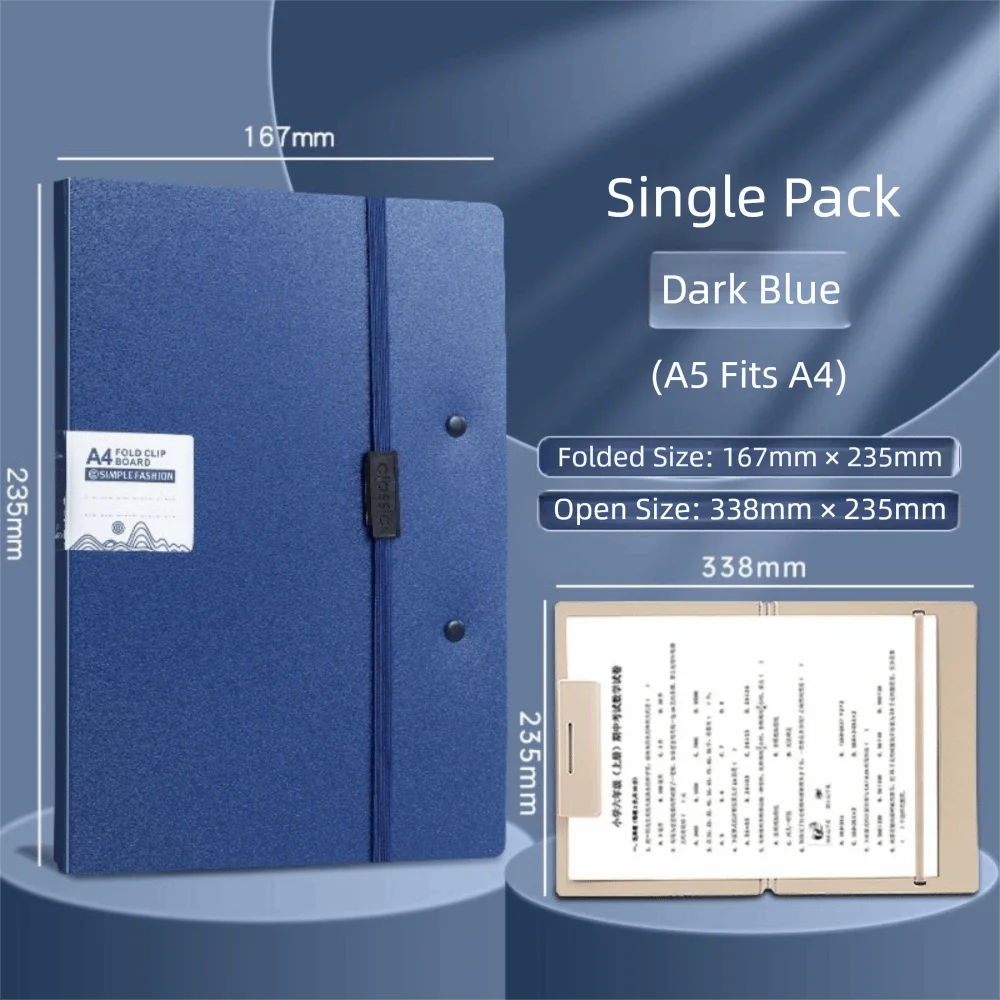 Foldable Folders A4 To A5 Folder A4 Folding Board Student Test Paper Storage Folder Organize Folder File Contract Folder