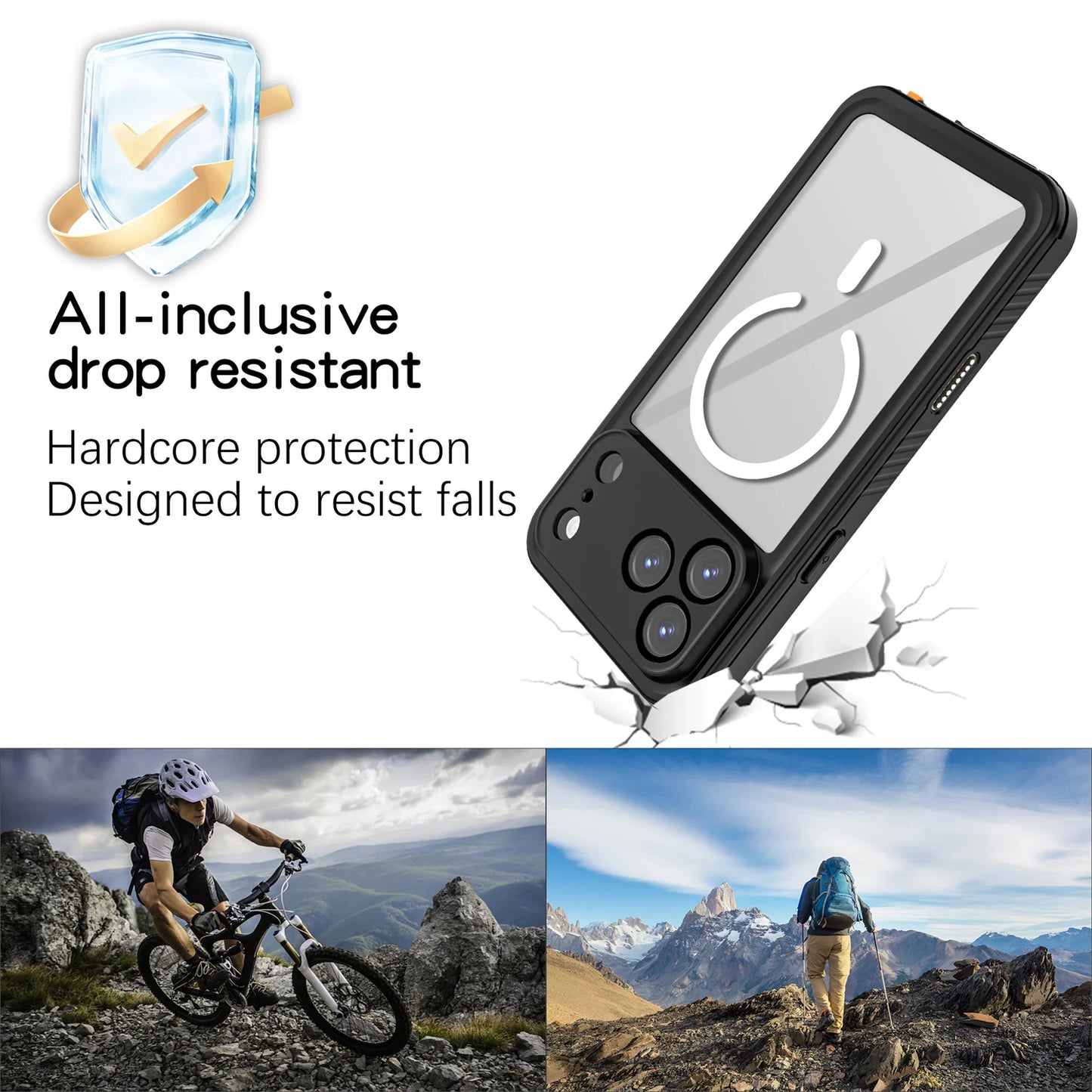 Shellbox FS IP68 Waterproof Magsafe Case for iPhone 17 Pro Max 17 Pro 17 Air 17 Wireless Charging Defender Diving Cover Funda