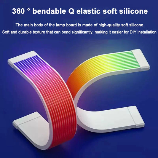 Zezzio ARGB Light Strip Neon Line PC Case Decoration 8Pin Graphics Card 24Pin Motherboard Luminous DIY RGB Computer Lamp Strip