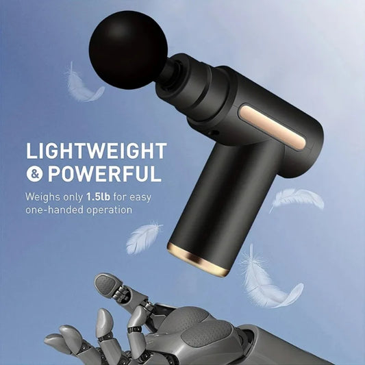 Portable Multifunctional Electric Fascia Gun Massager Instrument - Vibrating Muscle Relaxation Tool for Sports Recovery