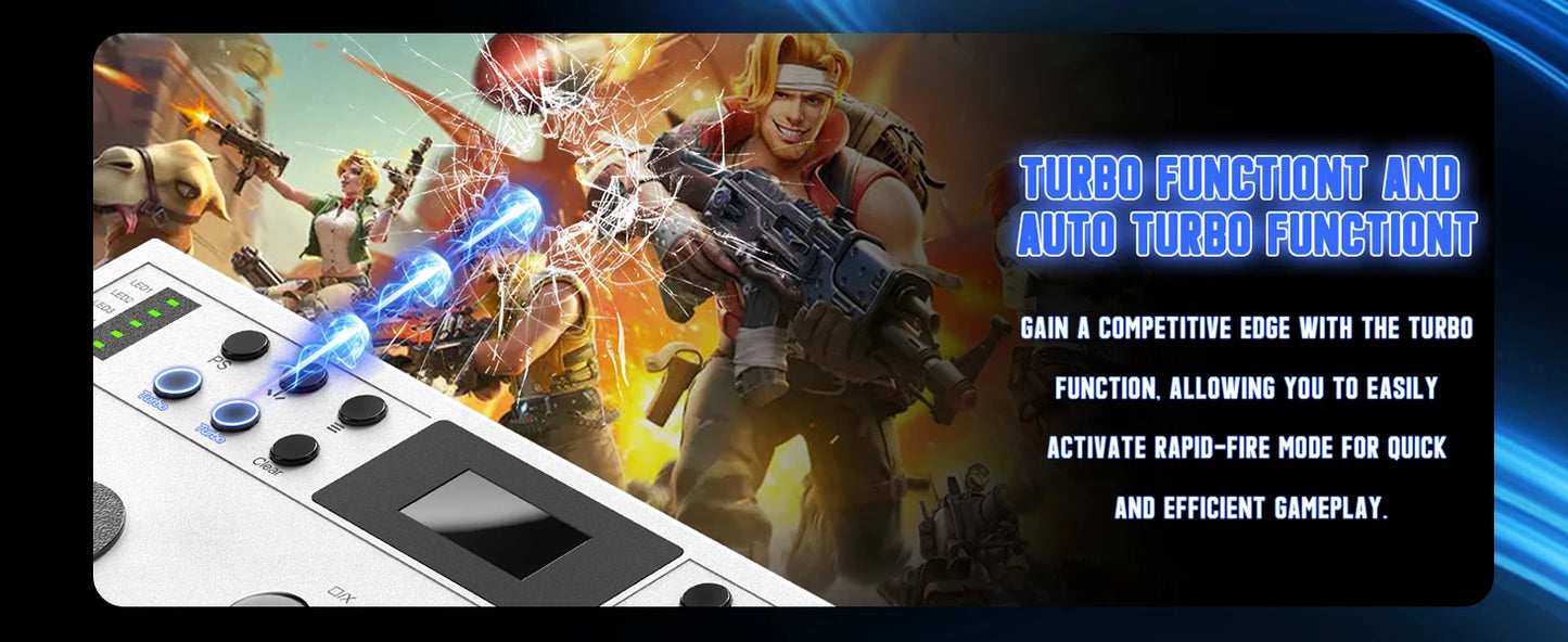 Professional Arcade Joystick for Gaming USB Wired Adapter Compatible with PS4/PS5/PC Gaming Controller High-Precision Touchpad