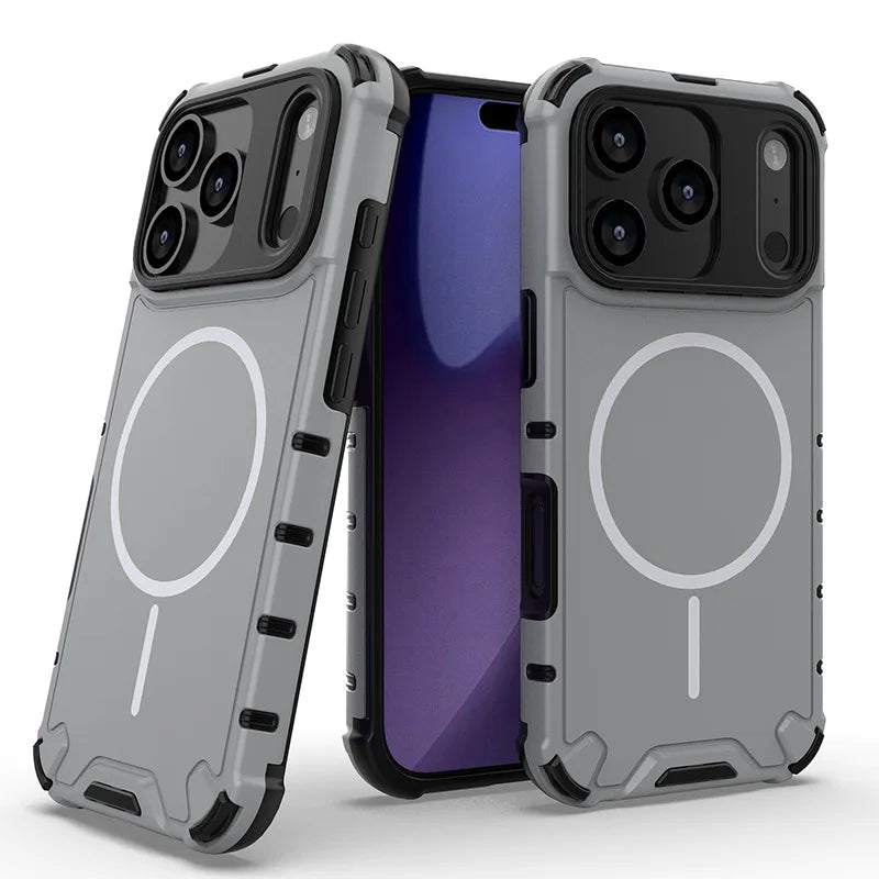 For IPhone 17 Pro Max/17 Pro/16 15 14 13 Magnetic Phone Case TPU+PC Four Corners Airbag Armor Hard Cover Magsafe For IPhone Air
