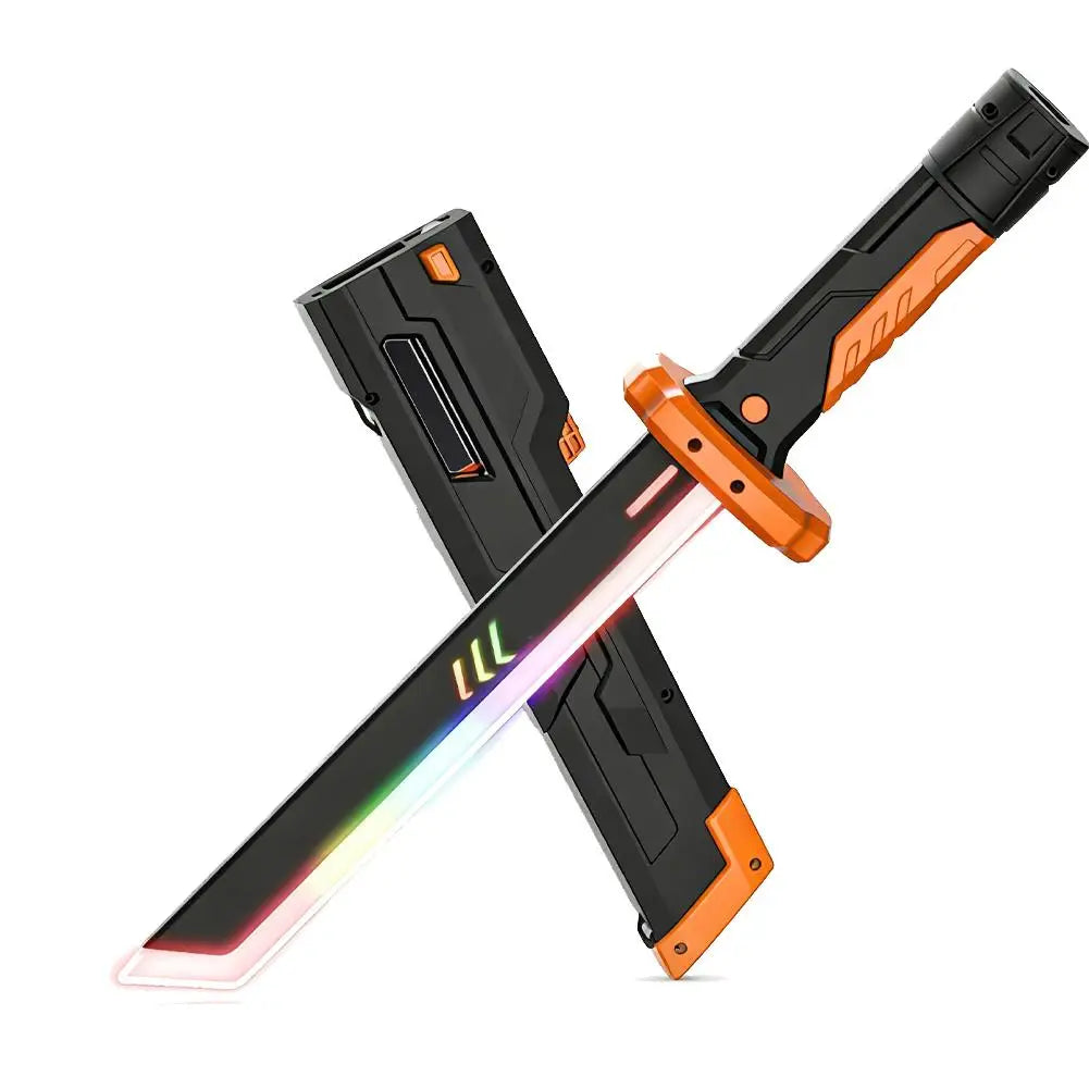 Sparkling Lightsaber Colorful Glowing Sword Toys Laser Sword Lightsaber Red And Blue Saber Telescopic Cosplay Cool Flashing Toy