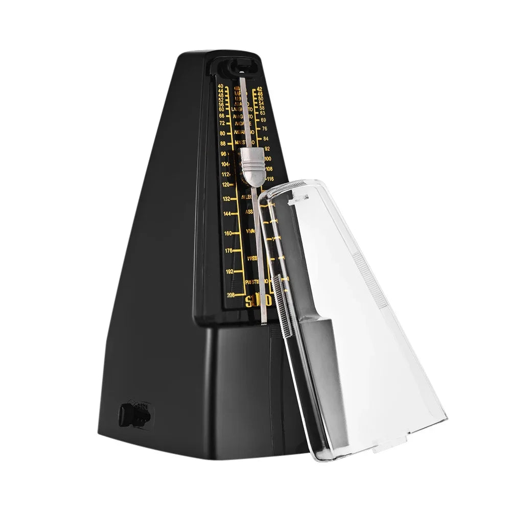Mechanical Metronomes for Piano Guitar Violin Bass Drum and Other Musical Instruments, Loud Sound, High Precision(Wood Grain)