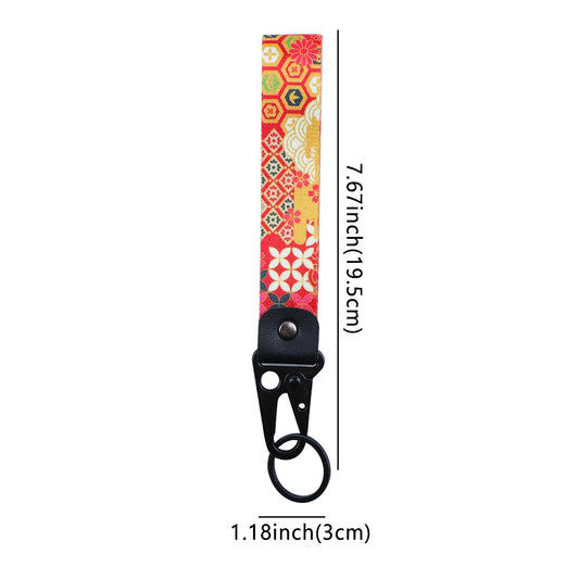 Classic Pattern Key Chain Women Girls Key Fobs Holder Keychain for Motorcycles Keyring Accessories Key Tag Gifts