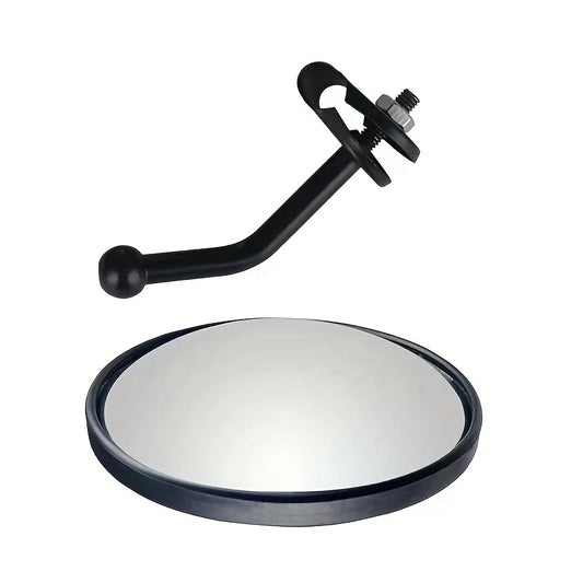 Truck tricycle reversing mirror Convex mirror with rod small round mirror auxiliary mirror Lower view mirror with round mirror g