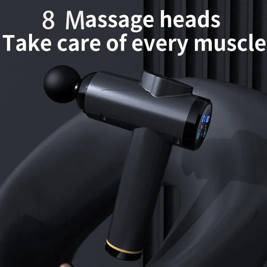 Handheld Electric Muscle Massager Handheld Massagers with 99 Speeds & 8 Attachments for Back and Neck, Gifts for Men Women