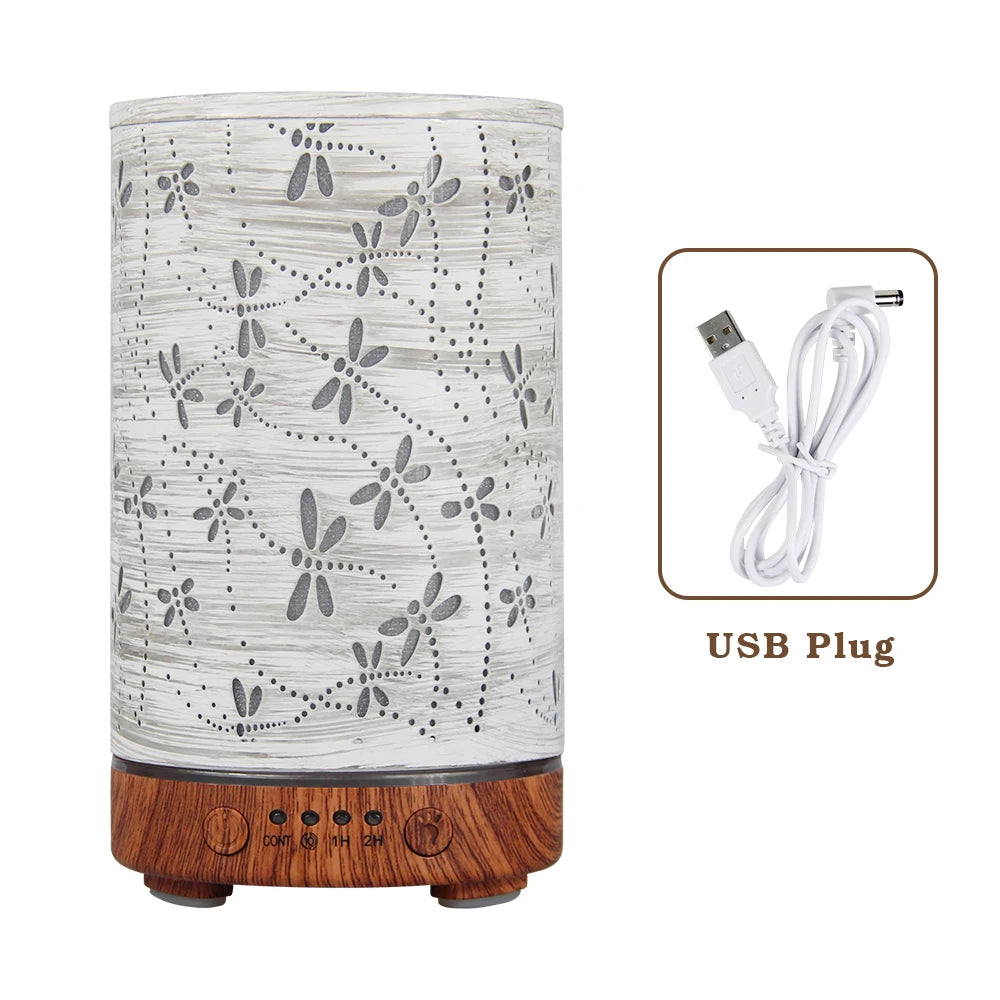 Essential Oil Diffuser 100ML Aroma Diffuser Cool Mist Humidifiers Dragonfly Scent Diffuser with Auto Shut-Off Protection