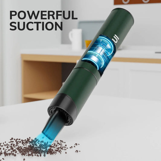 Mini Portable Vacuum Cleaner Cordless Handheld Vacuum with 3 Suction heads Easy to Clean for Desktop Keyboard & Car (USB)