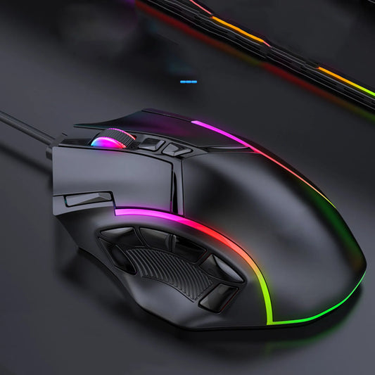 Gaming Mouse RGB Wired 12800DPI 12 Keys Macro Definition Computer Replacement Accessories