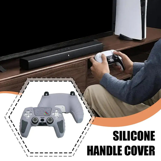 Silicone Cover Skin For PS5 Handle Protective Cover With Touch Screen Sticker Thumb Grips Anti-slip Protection Shell Skin Care
