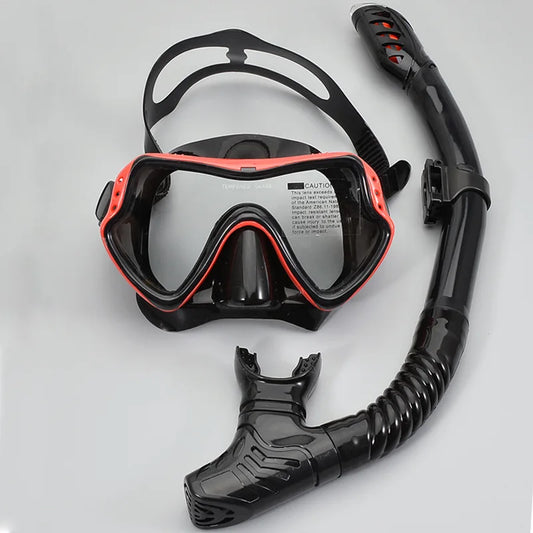 Diving Mirror Breathing Tube Set for Men and Women New Adult Large Frame Silicone Face Mirror Swimming Submarine Mask