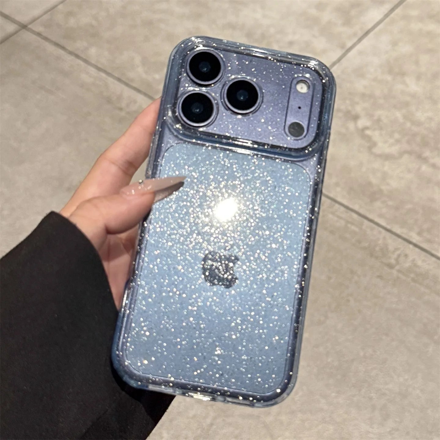 Luxury Bling Glitter Silicone Clear Phone Case For iPhone 17 Air 16 15 14 Plus 13 12 17 Pro Max 17Pro Transparent Soft TPU Cover