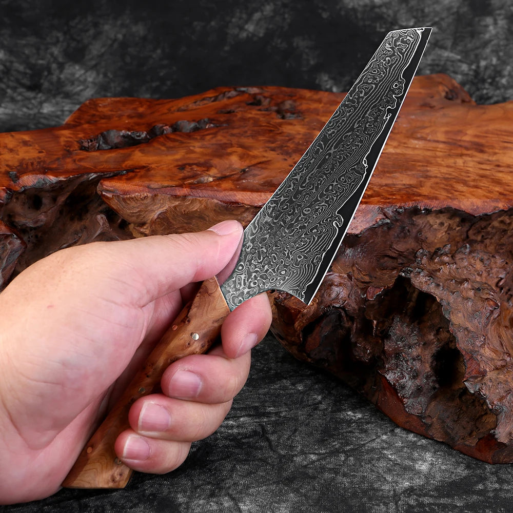 Japanese Kiritsuke Knife Handcrafted Kitchen Knife,Sharp Kitchen knives,VG10 Core with Damascus Steel Cladding,Pakkawood Handle