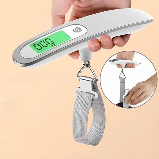 Scale Electronic Backlight Scale Spring Balance Luggage Scale Steelyard Suitcase Travel Hanging Steelyard Hook Scale 50kg/110lb