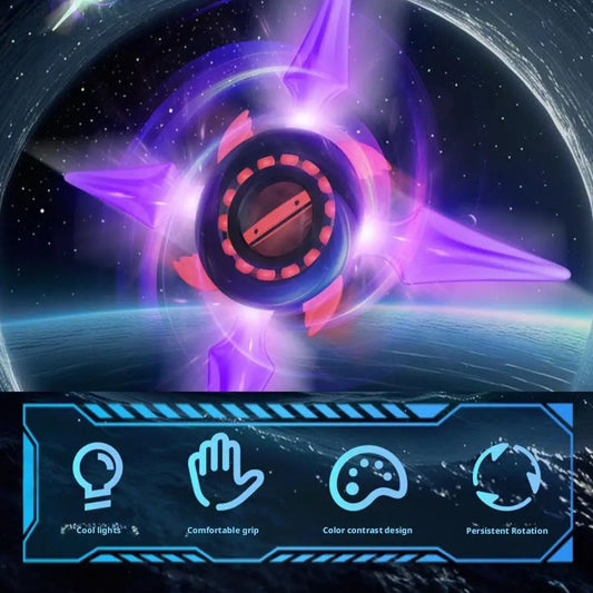 Spinning LED Lightsaber Toy Rotatable Flywheel Light Up Sword for Kids with Multi-Color Effects for Cosplay Christmas Halloween