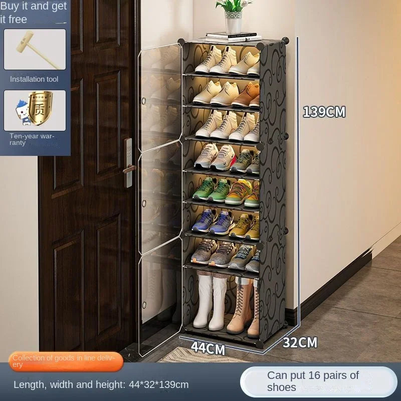 Shoe Rack Storage Shelf Shoes Entrance Hallway Furniture Cupboards Splicing Dustproof Transparent Box Organizador De Zapatos