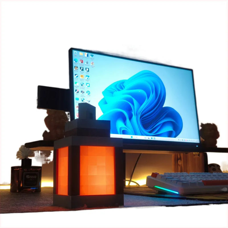 Glowing Lantern Rechargeable Night Light - Game - Themed Torch - Style Peripheral for Kids' Bedrooms