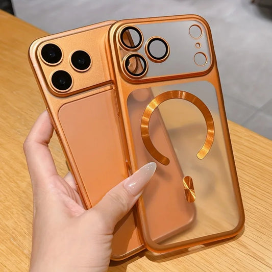 Luxury Matte Frosted Magnetic Wireless Charging Phone Case For iPhone 17 Pro Max Air Shockproof Clear Protective Case